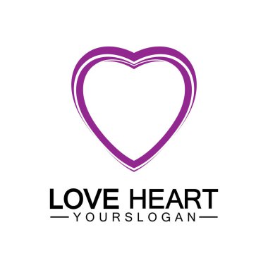  Love heart logo and symbol vector template