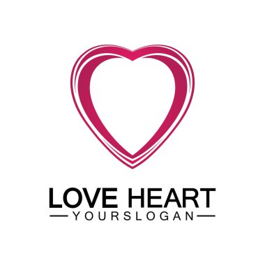  Love heart logo and symbol vector template
