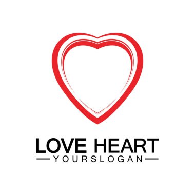  Love heart logo and symbol vector template