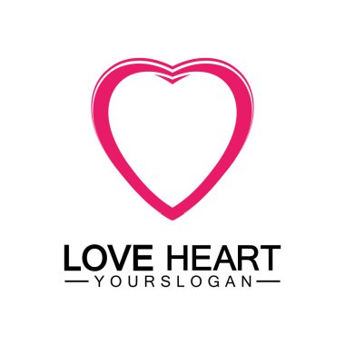  Love heart logo and symbol vector template