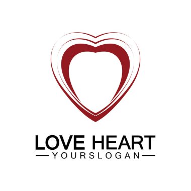  Love heart logo and symbol vector template