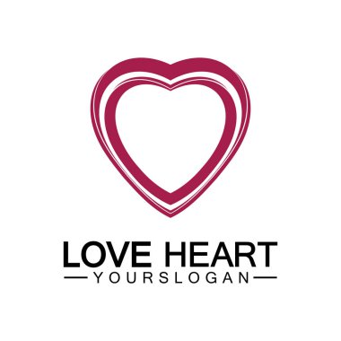  Love heart logo and symbol vector template