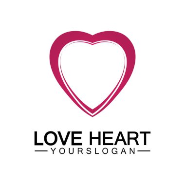  Love heart logo and symbol vector template