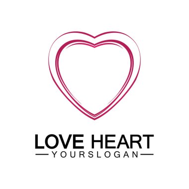  Love heart logo and symbol vector template