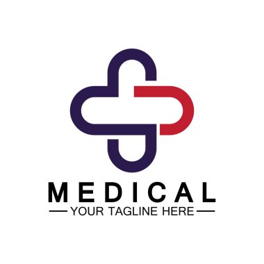 Tıbbi Haç ve Sağlık Eczanesi Logo Vektör Şablonu