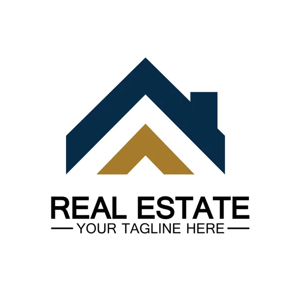 Real Estate Logo Template Building Property Development Construction Logo Vector — Stock Vector