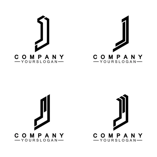Monogramme Abstrait Créatif Lettre Logo Icône Design — Image vectorielle