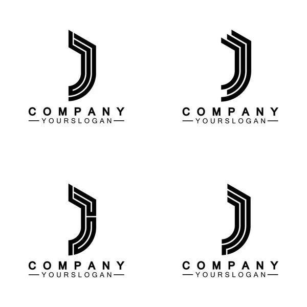 Monogramma Astratto Creativo Lettera Logo Icona Design — Vettoriale Stock