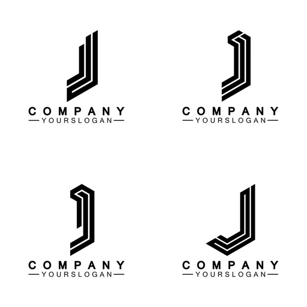 Monogramma Astratto Creativo Lettera Logo Icona Design — Vettoriale Stock