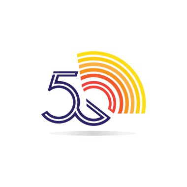 5G ağ logosu. Logo ağı 5G bağlantısı. 5 numara ve G harfi.