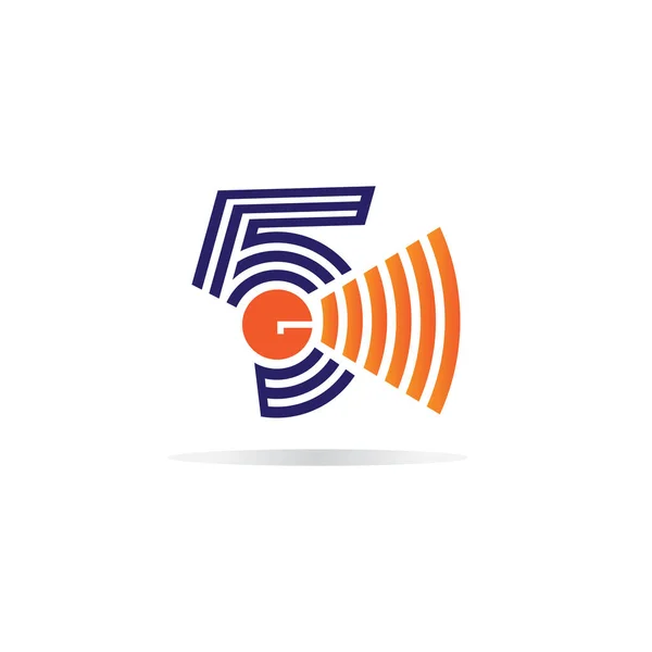 Network Logo Logo Network Connection Number Letter — Stock Vector