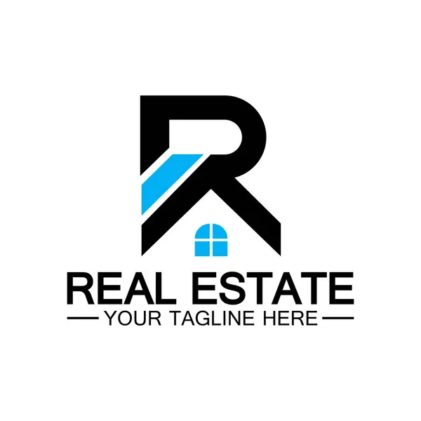 Initial Letter Real Estate House Logo Design Vector Illustration — Stock Vector