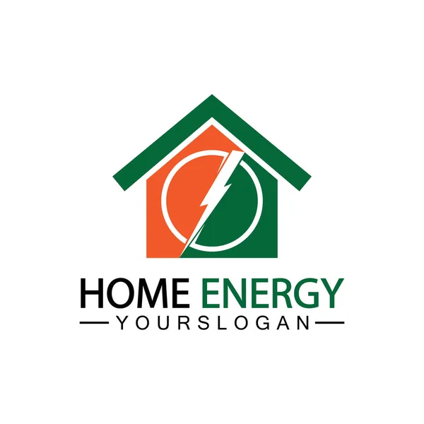 Home Power Energy Logo Vector Icon Symbol Design Illustration — Image vectorielle