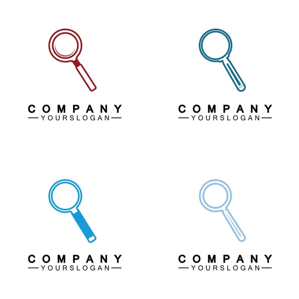 Magnifying Glass Line Icon Outline Vector Sign Search Symbol Logo — ストックベクタ