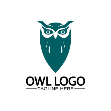 Baykuş logo vektör şablonu