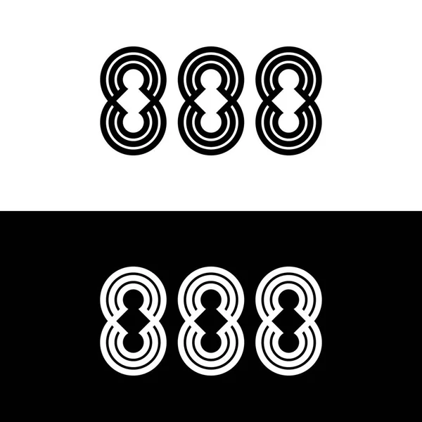 888 Vector Logo Design — Stock vektor