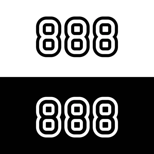 888 Vector Logo Design — Stockvektor