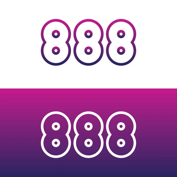 888 Vector Logo Design — Vettoriale Stock
