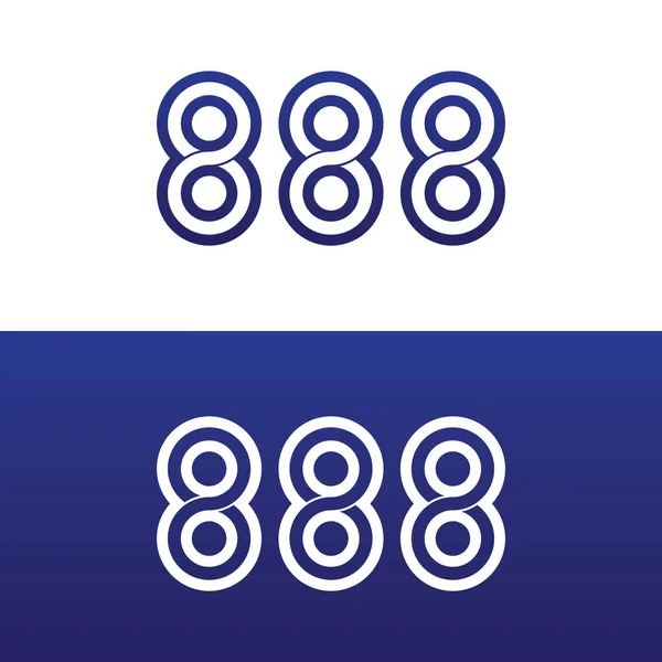 888 Vector Logo Design — Vetor de Stock