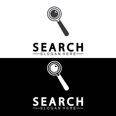 Search Logo With Magnifying Glass And Eye Symbol icon vector
