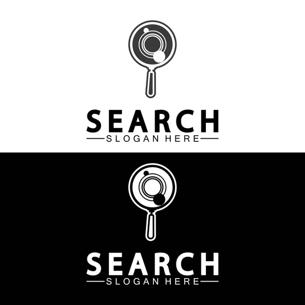 Search Logo Magnifying Glass Eye Symbol Icon Vector — Vetor de Stock
