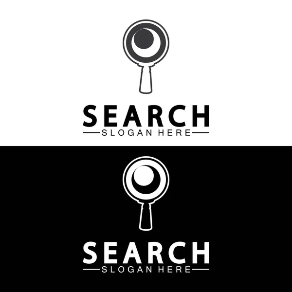 Search Logo Magnifying Glass Eye Symbol Icon Vector —  Vetores de Stock