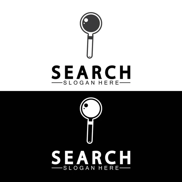Search Logo Magnifying Glass Eye Symbol Icon Vector —  Vetores de Stock