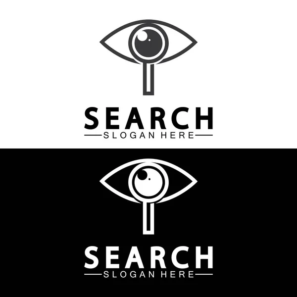 Пошук Логотип Піктограмою Магічного Скла Очей Вектор — стоковий вектор