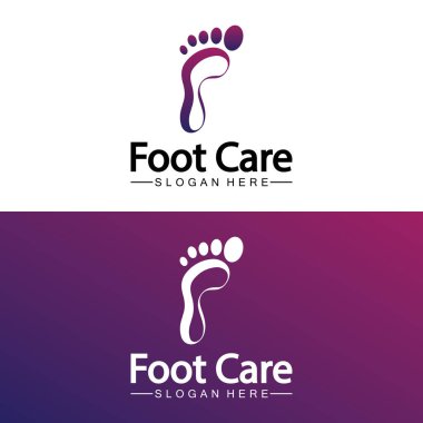 Ayak logosu tasarım vektör şablonu