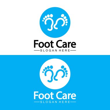 Ayak logosu tasarım vektör şablonu