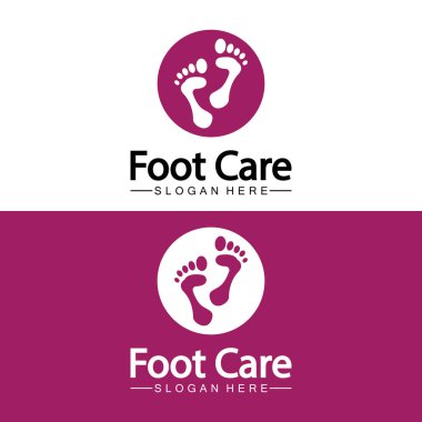 Ayak logosu tasarım vektör şablonu