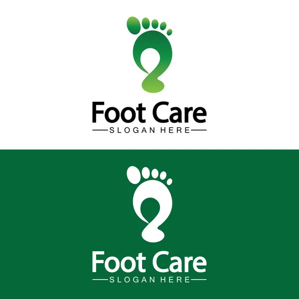 Foot Logo Design Vector Template — Stock Vector