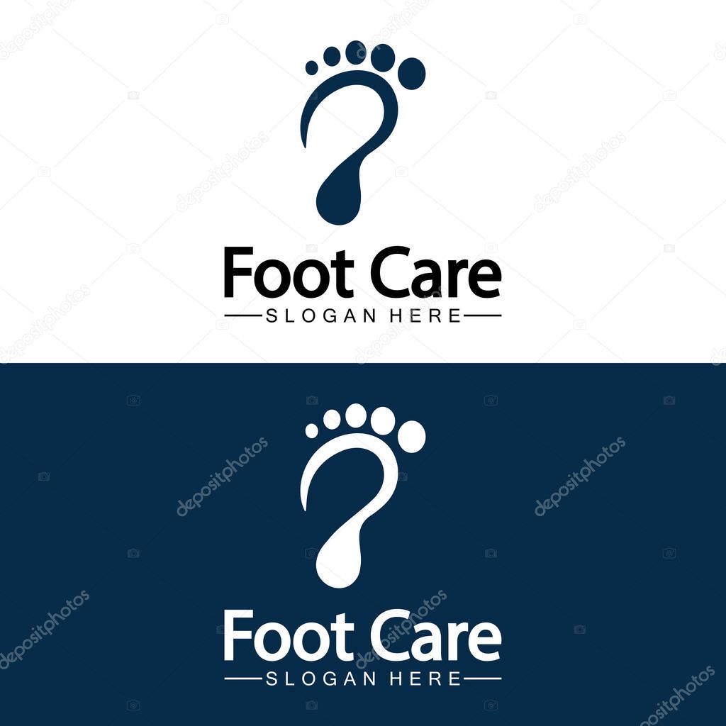 Foot logo design vector template