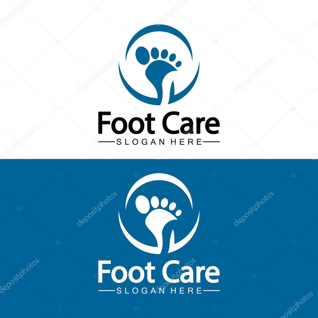 Foot logo design vector template
