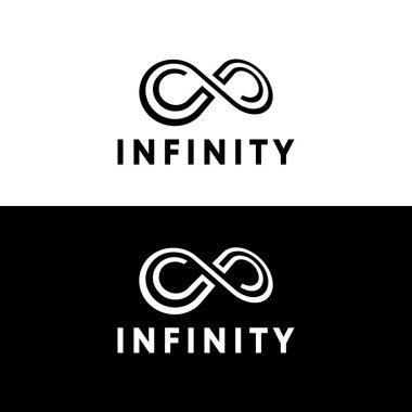  Sonsuzluk Vektörü Logo Şablonu Çizim Tasarımı.