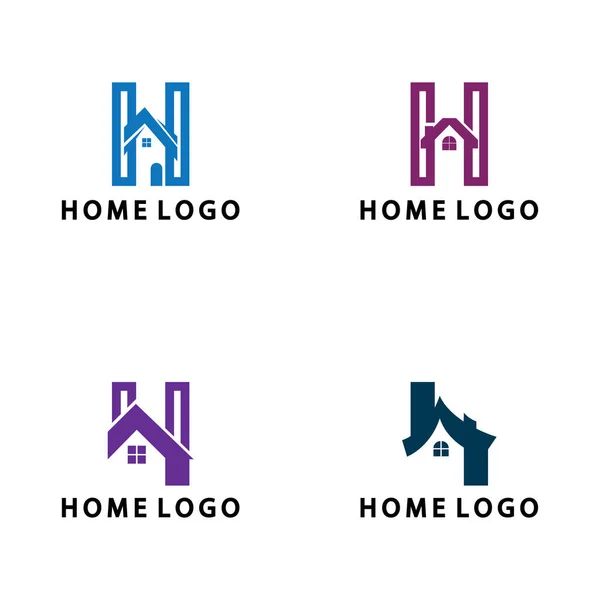 Initial Letter Home Logo Icon Vector Illustration Design — Stockvektor