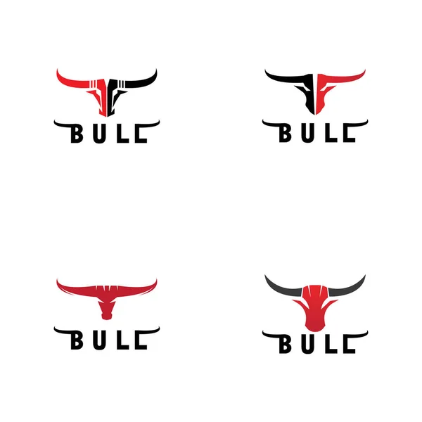 Bull Logo Simboli Vettoriale Icone Modello App — Vettoriale Stock