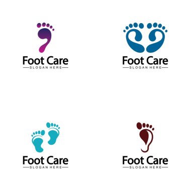 Ayak logosu tasarım vektör şablonu