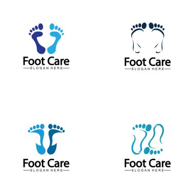 Ayak logosu tasarım vektör şablonu