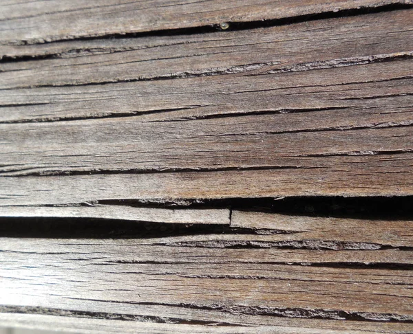 Stara Pęknięta Drewniana Deska Ławce — Zdjęcie stockowe
