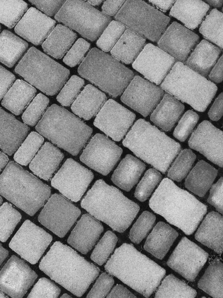 Pavimento Uma Plataforma Lajes Retangulares Tamanhos Diferentes Sombras Cores Preto — Fotografia de Stock