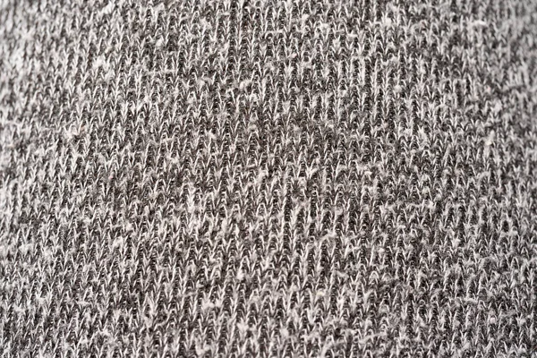 机织毛纺设计纹理的细节 面料灰色背景 灰石灰织物 — 图库照片
