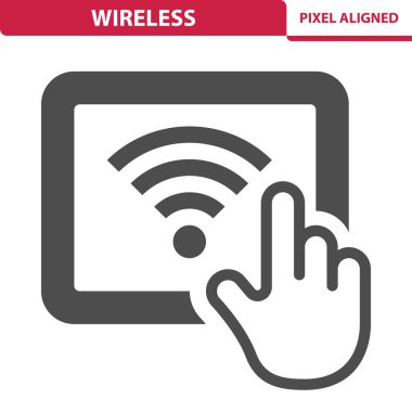 Kablosuz Simge beyaz üzerine izole edilmiş, vektör çizimi