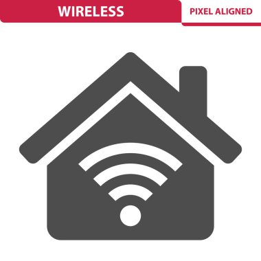 Kablosuz Simge beyaz üzerine izole edilmiş, vektör çizimi