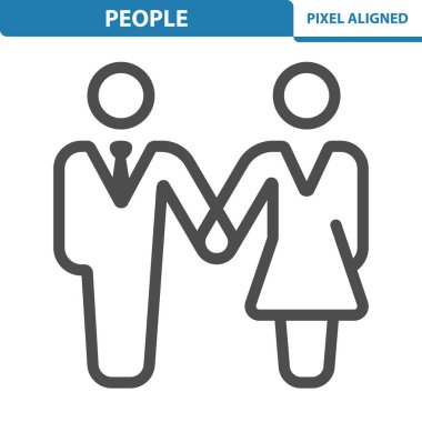 Beyaz, vektör illüstrasyonunda izole edilmiş insanlar simgesi