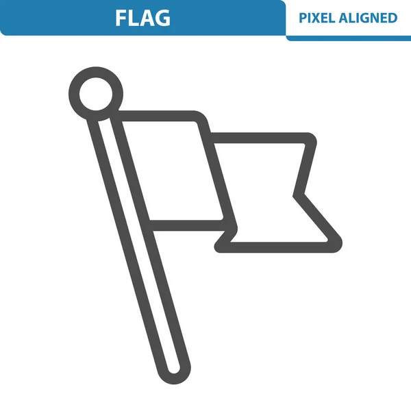 Flaggensymbol Auf Weiß Isoliert Vektorillustration — Stockvektor