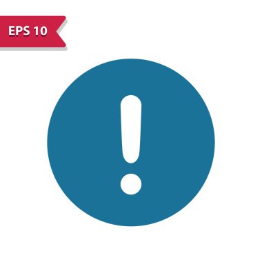 Ünlem işareti simgesi. vektör illüstrasyonu