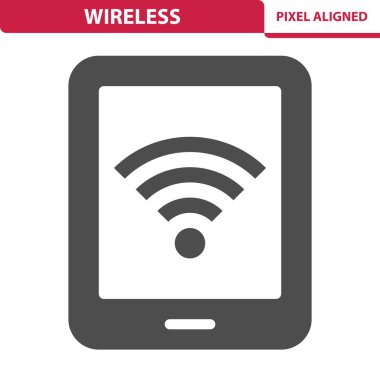 kablosuz simgesi, vektör çizim