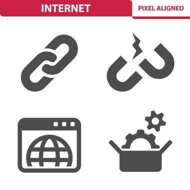 İnternet Simgeleri, vektör çizimi