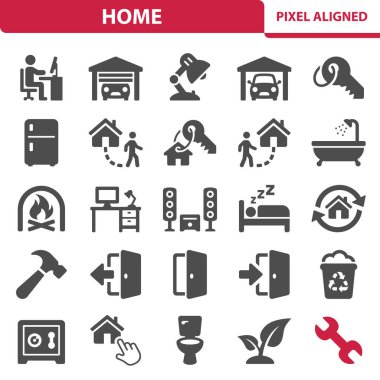 ev simgeler, vektör çizim